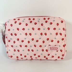 Strawberry Shortcake Pink Quilted Cosmetic Bag NWT